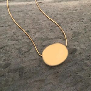 Hangerkettingen Minimalistische ronde ketting Stijlvolle vergulde roestbestendige sleutelbeenbedelsieraden