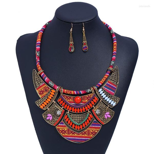 Colliers pendants miqiao style ethnique vintage boho exag￩r￩ perles de riz ￩talon de collier de r￩sine pour femmes amies de la mode.