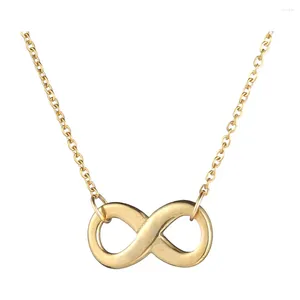 Pendentif Colliers MisenBaba Simple Acier inoxydable Vertical Infinity pour femme Symbole minimaliste Bijoux Cadeaux