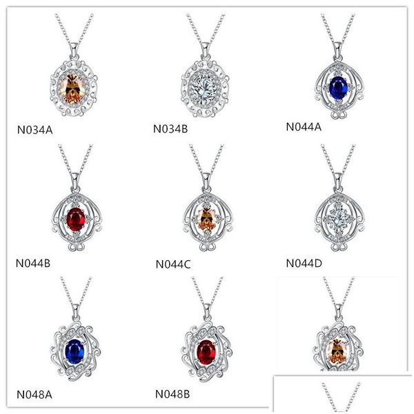 Pendentif Colliers Mix Ordre Mode Femmes Gemstone 925 Sier Collier Pendentifs Style Mixte Sterling Plaqué Gtn5 Drop Delivery Bijoux Dhviy