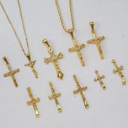 Colliers pendants modagirl titanium Jésus sur la croix pour les femmes et les hommes Christian Religious Charms Collier Bijoux Accessoires