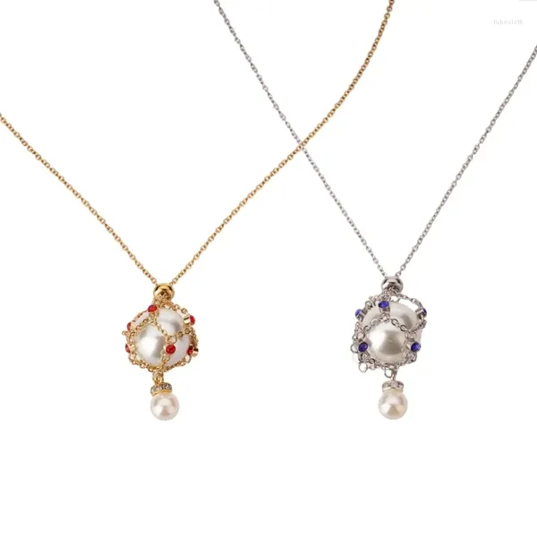 Colliers pendentifs Collier en cristal moderne Ornement de chaîne de cou en cage personnalisable N2UE