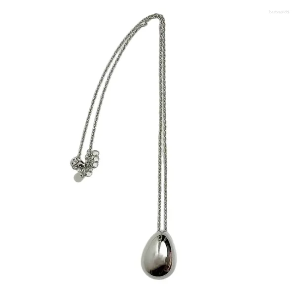 Colliers pendentifs Collier moderne avec goutte d'eau Contemporain Argent / Or Accessoire de chaîne de cou délicat