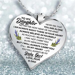 Hanger Kettingen Mama Papa Tot Daguhter Metalen Ketting Epoxyhars Liefde Hartvorm Hanger Ketting voor Vrouwen Meisjes Familie Sieraden Gift L24313