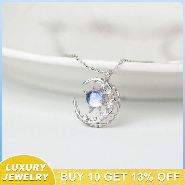 Pendentif Colliers Lune Diamant Collier Pour Femmes De Luxe Suspendre Bijoux De Mode Élégant Collier Classique Cadeau