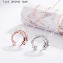 Colliers pendants Moon Star Silver Meteor Garden Slide Meteor Mini Set Collier Fashion Bijoux d'anniversaire Gift SNE295 Q240426