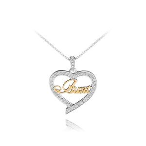 Pendentif Colliers Fête Des Mères Présent Maman Nana Tante Amour Coeur Collier Bijoux De Mode Pour Les Femmes Anniversaire Anniversaire CadeauPendentif