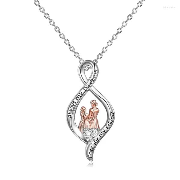 Pendentif Colliers Mère et fille Collier Infinity Toujours mon ami pour toujours Cadeaux d'anniversaire