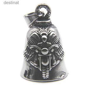 Pendentif colliers motos cloche pendentif en acier inoxydable 316L Style motard aigle cavalier collier L242313