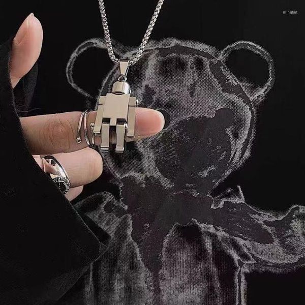 Pendentif Colliers Mobile Robot Collier 2023 Longue Tendance Ins Hip Hop Pull Pour Femmes Et Homme De Luxe Partie Bijoux En Gros