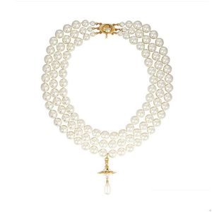 Colliers de pendentif Collier de perle de perle de perle chaîne de femmes pour cadeaux bijoux de bijoux