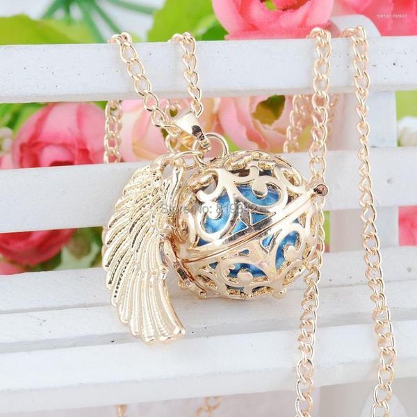 Colliers pendents Maman Gift Grossesse Baby Blackhened Mexico Bola Bell Engelsrufer Collier 24 