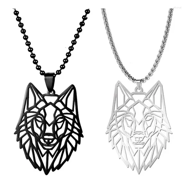 Pendentif Colliers My Shape Wolf Animal Collier Forêt Animaux Hommes Creux Cut Out Bijoux Cadeau pour Femmes