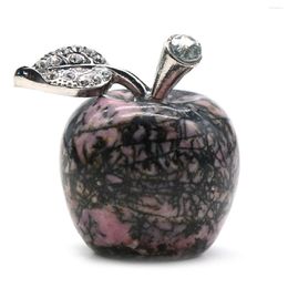 Pendentif Colliers Naturel 25mm Rhodochrosite Apple Artisanat pour la maison Salon Décoration Cadeaux Pierre précieuse Statue Figurines