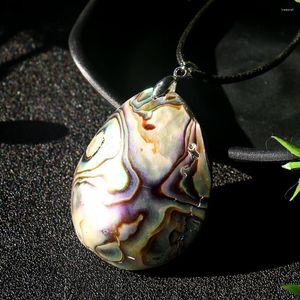 Hanger kettingen natuurlijke abalone shell ketting voor vrouwen choker single side moeder van parel tribale charmes sieraden maken touwketen