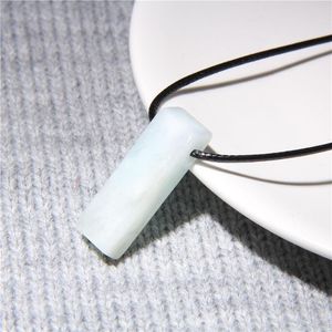 Pendentif Colliers Naturel Aquamarines Quartz Slice Point Perle Necklac Femme Bijoux Gem Pierre Collier Mode Simple Style Couple Amour GiftPe