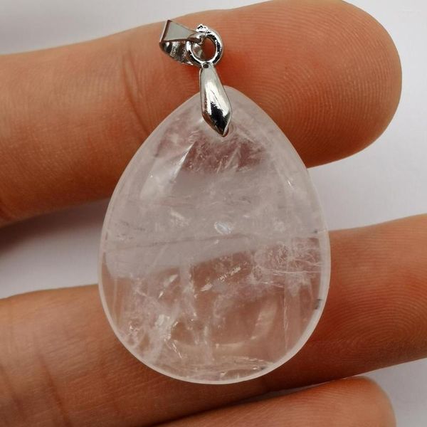 Pendentif Colliers Naturel Clair Cristal Pierre Larme Bijoux Chanceux S404