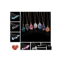 Hanger kettingen natuurlijke kristal ketting kwarts genezingspunt chakra bead edelsteen hanger originele stonestyle kettingen drop deli dhvsf