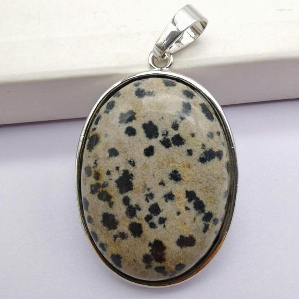 Collares pendientes Natural Dot Stone Bead Oval GEM Jewelry S3221