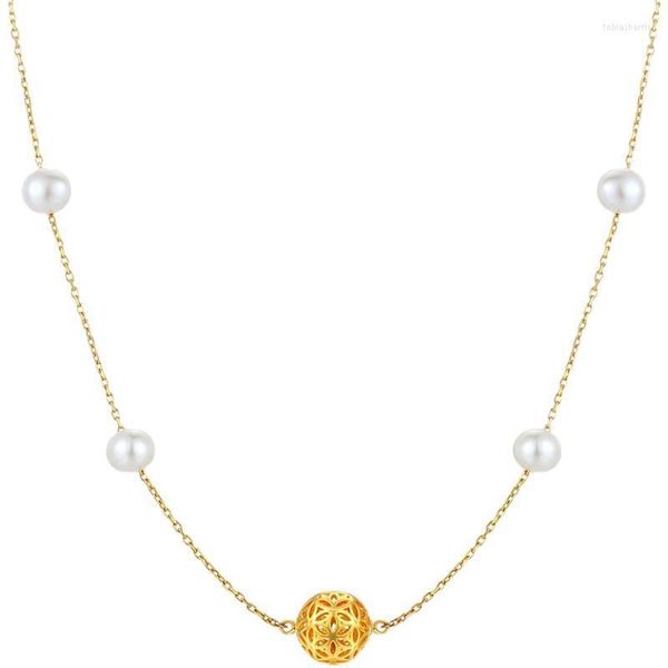 Collares pendientes Perlas naturales de agua dulce Joyería Collar de aceite esencial Accesorios de vestuario femenino Cadena de oro Regalo de mujer