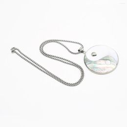 Hanger kettingen natuurlijke zoetwaterschaal parels parelmoer parel ketting tai chi array ronde voortreffelijke charmes voor sieraden die doe-het-zelf maken