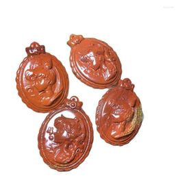 Colliers de pendentif States de pierres précieuses naturelles Agate Red Small Animal Stone et guérison Crystal Craft sculpté Statues For Home Deco