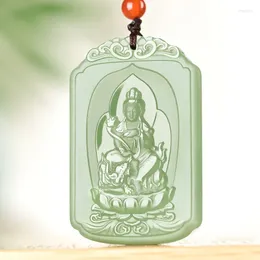 Hanger kettingen natuurlijke Tian Jade Zodiac Boeddha Manshu Bodhisattva Vairocana godin