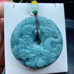 Colliers pendentifs collier de jade naturel A Goods Nine Dragon Protector King Of YY01