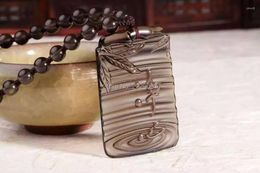 Colliers pendentifs Sortes naturelles d'obsidienne Collier Jingxin Pendanwith Corde