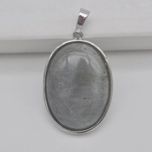 Hangende kettingen Natural Labradorite Stone Bead Oval Gem Sieraden S949
