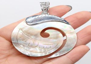 Colliers pendants Mère de perle de perle Swirl Scarbed Pattern Sequet Charmes pour femmes Collier de bricol