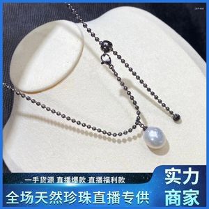 Colliers pendants Collier en forme d'eau douce de perle de perle baroque en forme