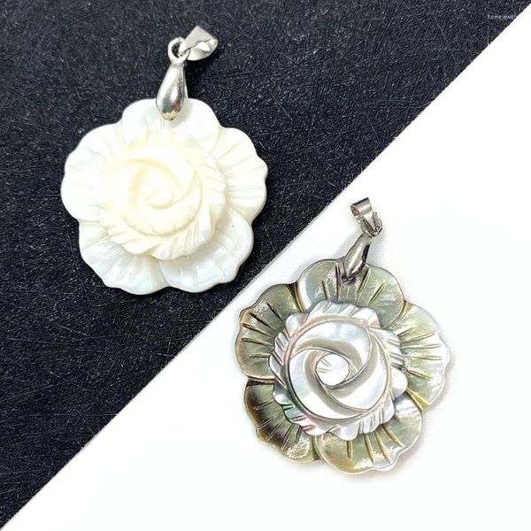 Pendentif Colliers Perle Naturelle Shell Collier Couches Rose Broche Charme Bijoux DIY Vêtements Accessoires Cadeaux