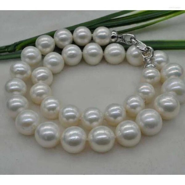 Colliers pendentifs Naturel Rare Blanc 11-13mm Rond Kasumi Collier de perles 18 pouces