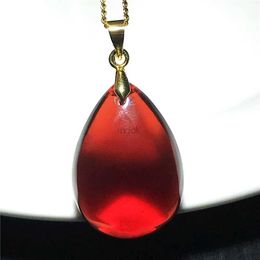 Collares colgantes Blozo rojo natural Joya colgante de colgante para mujer Hombre Healing Love Regalo 23x16 mm Cadenas de plata de plata AAAAA 240419