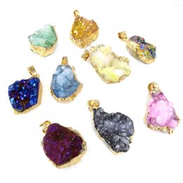 Colliers pendentifs pierres semi-précieuses naturelles indéfinies Agate Boutique pendentifs faisant bricolage mode collier de charme bijoux cadeaux