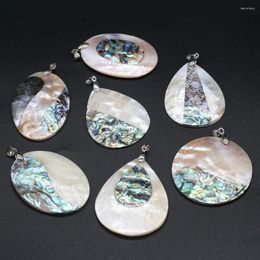 Hanger Kettingen Natuurlijke Shell Charms Crack Abalone Seashell Voor DIY Ketting Maken Sieraden Bevindingen Gift Vrouwen Mannen