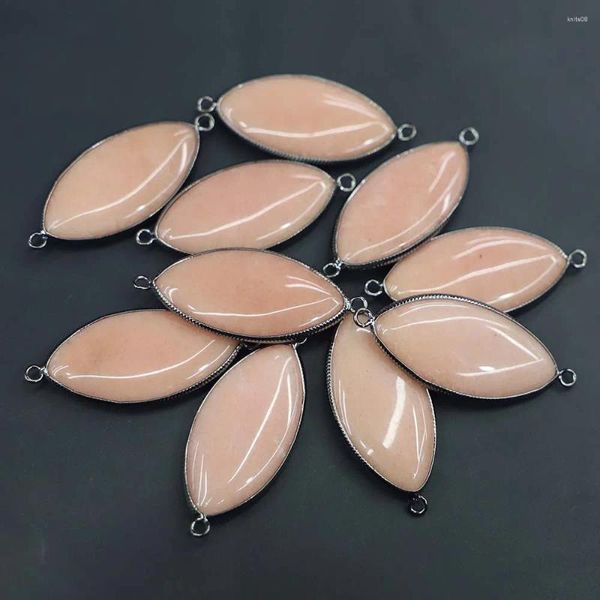 Pendentif Colliers Pierre Naturelle Agate Cheval Oeil Connecteur Bracelet Collier Accessoires Matériel DIY Créatif Bijoux Fabrication 6pc / lot