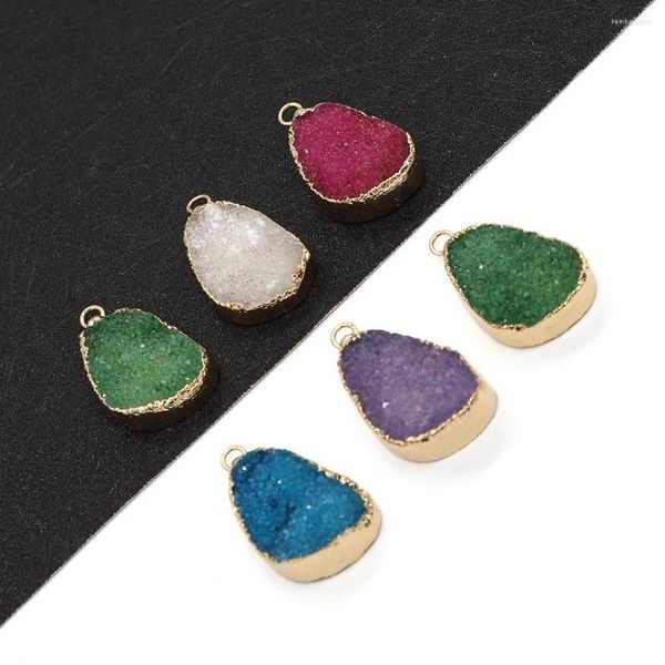 Collares pendientes Piedra Natural Color Cristal Irregular 12x25mm Fabricación de dijes DIY Collar Pendientes Joyería de moda Accesorios de boutique
