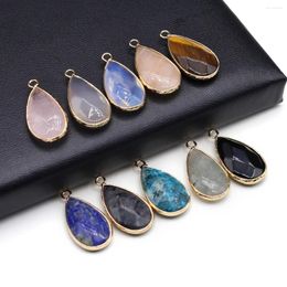 Collares colgantes Piedra natural Cristal Ágata Ojo de tigre Corte para hacer pendientes Accesorios de joyería para mujer Regalos