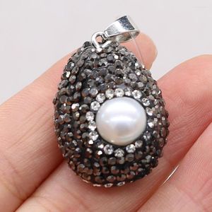 Collares pendientes Gema de piedra natural Perla en forma de gota Diamante Artesanías hechas a mano DIY Charm Collar Accesorios de joyería Fabricación de regalos para mujer