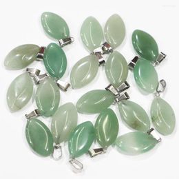 Pendentif Colliers Naturel Pierre Vert Cheval Yeux Aventurine Marquise Reiki Charme Bijoux Collier Accessoires En Gros Cadeau Faisant 24 pcs