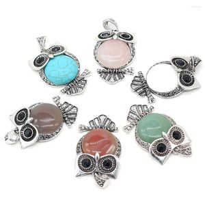 Pendentif Colliers Pendentifs En Pierre Naturelle Forme Animale Agates Rose Quartzs Malachite Turquoises Cristaux Charmes Pour La Fabrication De Bijoux Collier