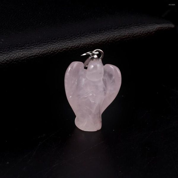 Collares pendientes Colgantes de piedra natural Linda forma de ángel Amatistas Cristal de ojo de tigre para la fabricación de joyas Diy Mujeres Pendientes Regalos