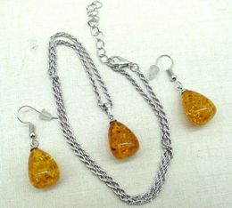 Hanger Kettingen Natuursteen Kwarts Kristal Turkoois Waterdruppels Amber Oorbel Voor Diy Sieraden Maken Ketting Accessoires