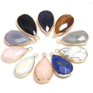 Hanger Kettingen Natuursteen Reiki Genezen Lapis Lazuli Kristal Voor Trending Sieraden Maken DIY Ketting Oorbel Gift Vrouwen