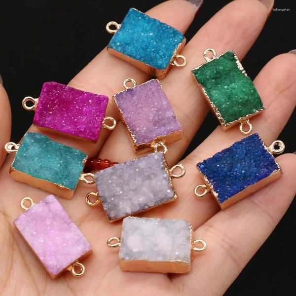 Colliers pendants en pierre naturelle Crystal Sprout Connecteur DIY Faire du bracelet Collier Bijoux Accessoires Gift