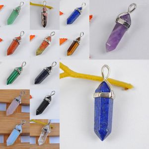 Hanger Kettingen Natuurlijk Tijgeroog/Paars Kristal/Zandsteen/Carneool/Opaal/Lapis/Rose Crystal Bead Lucky Point GEM Sieraden S1163-SS1175