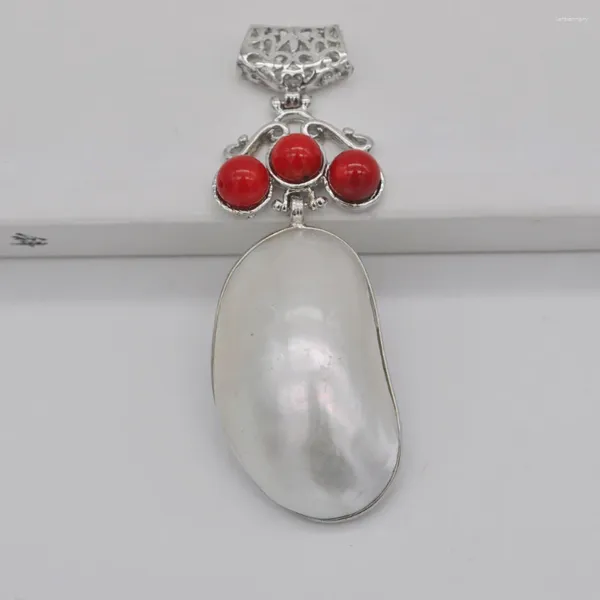 Colliers pendants Bijoux de corail de mer rouge blanc naturel pour cadeau S145