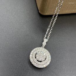 Hangende kettingen ne'w luxe verloving ketting voor vrouwen bling crystal cz mode vrouwelijke tijdloze stijl sieraden groothandel loten